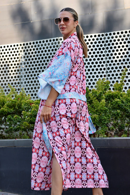 Kaleidoscope & Confetties Long Kimono