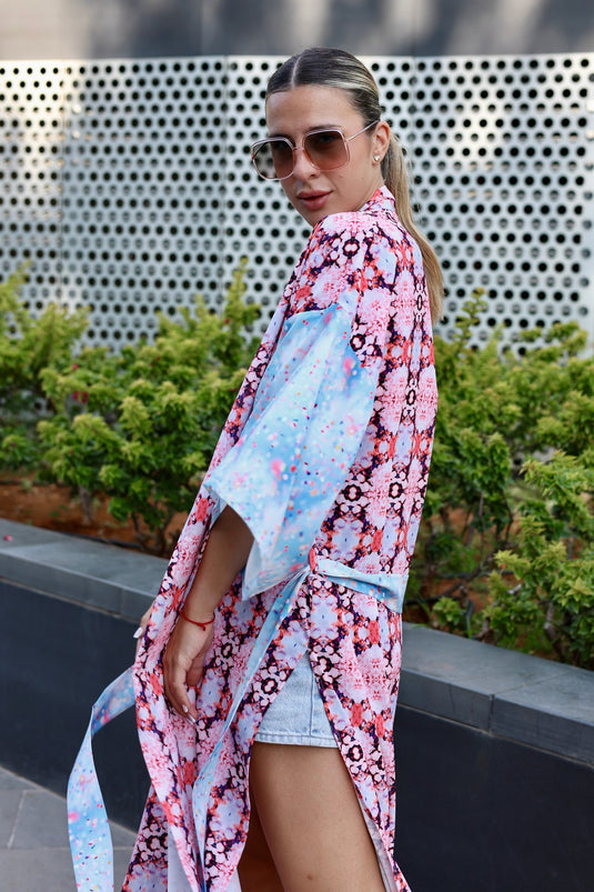Kaleidoscope & Confetties Long Kimono