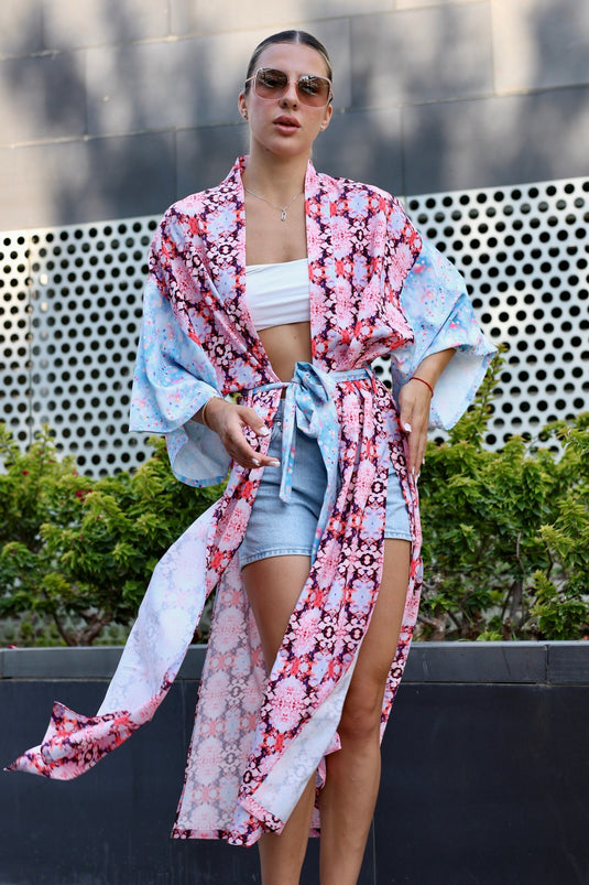 Kaleidoscope & Confetties Long Kimono