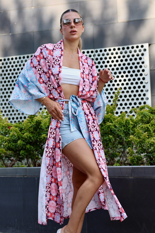 Kaleidoscope & Confetties Long Kimono