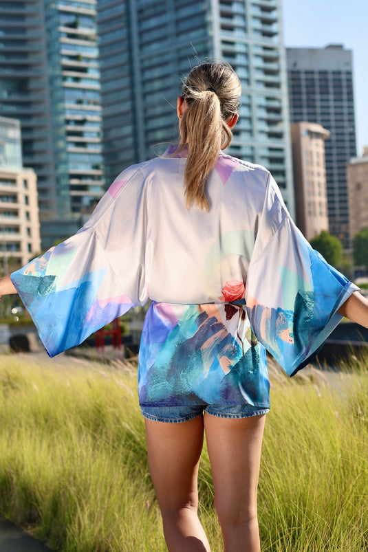 Moonflower Short Kimono