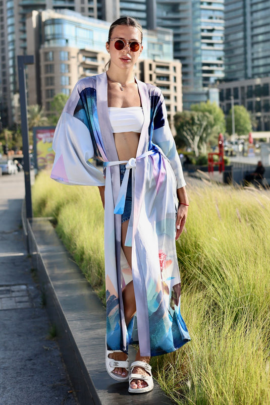 Moonflower Long Kimono