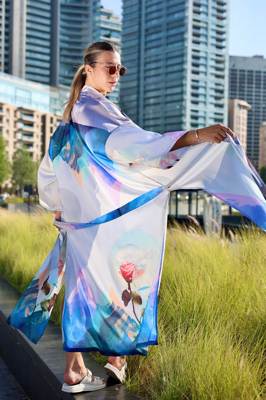 Moonflower Long Kimono