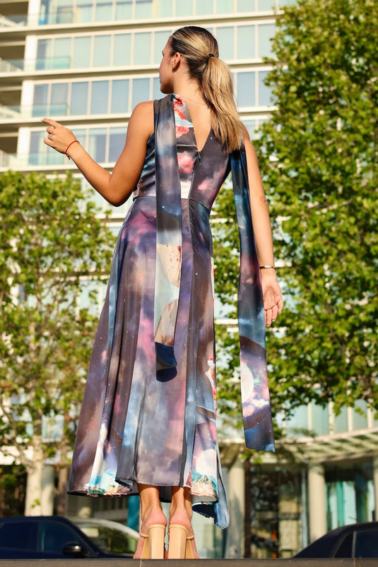 ALIEN BLOOM HALTER DRESS