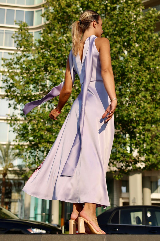 KALEIDOSCOPE FLOWERS HALTER DRESS