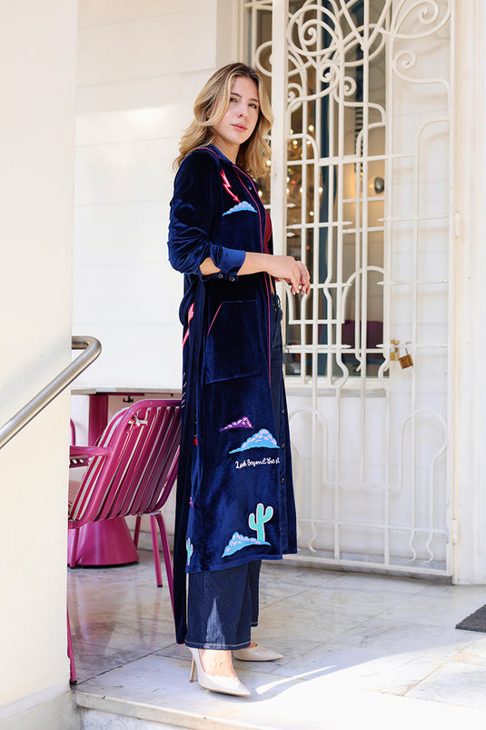 Saturn Portal Velvet Dress