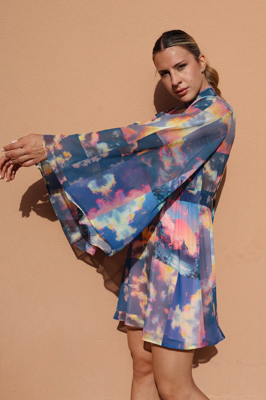 Kimono Dress Sky