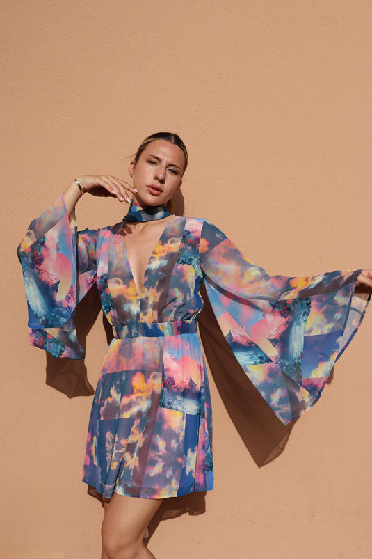 Kimono Dress Sky
