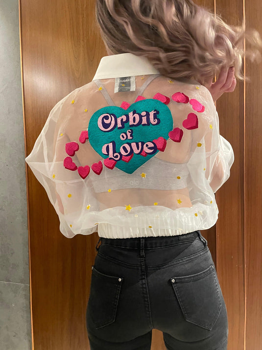 Orbit of Love Sheer Bomber