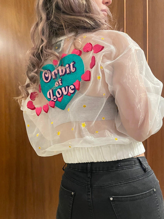 Orbit of Love Sheer Bomber