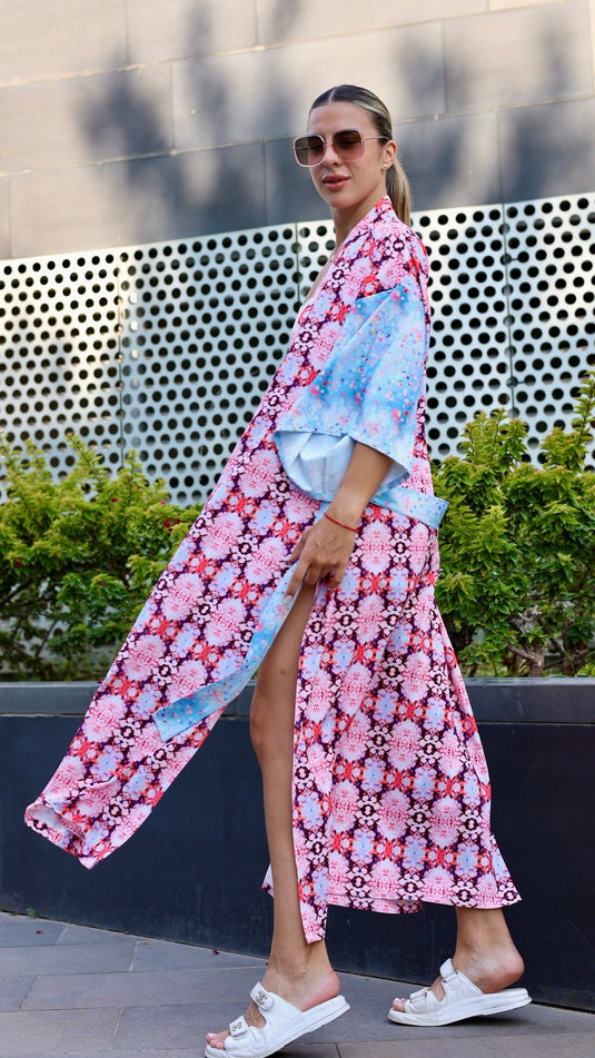 Kaleidoscope & Confetties Long Kimono
