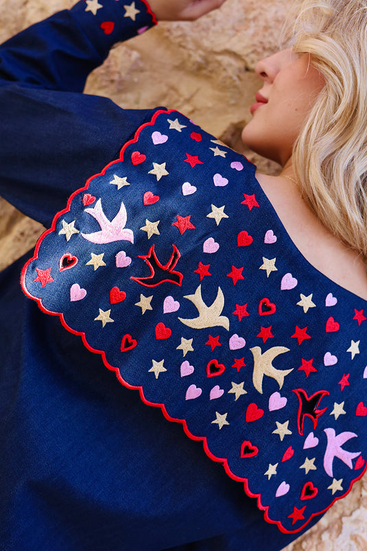 Lovebirds in the sky shirt