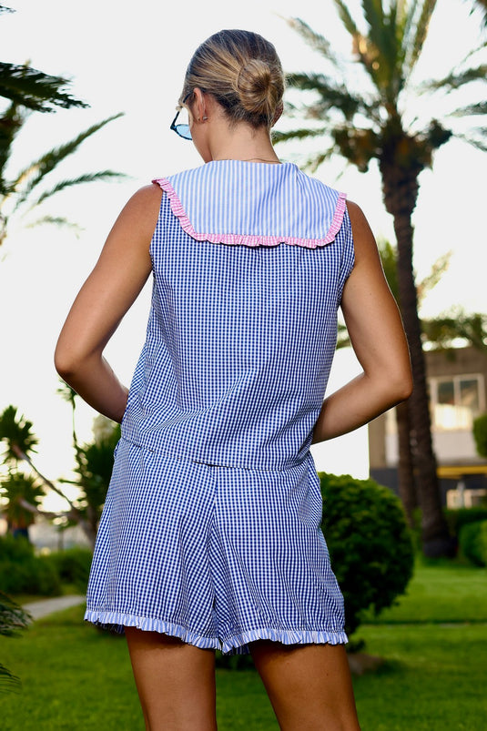 Cherry Heart Gingham Set