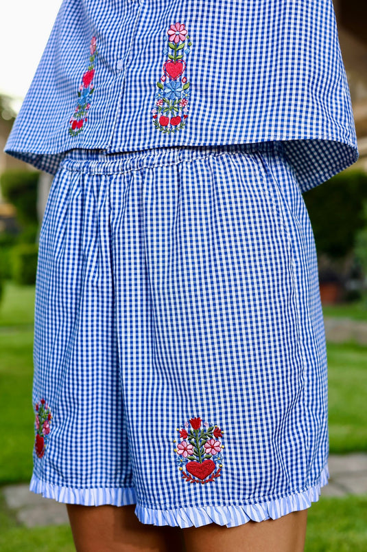 Cherry Heart Gingham Set