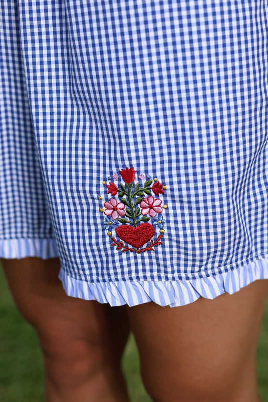 Cherry Heart Gingham Set