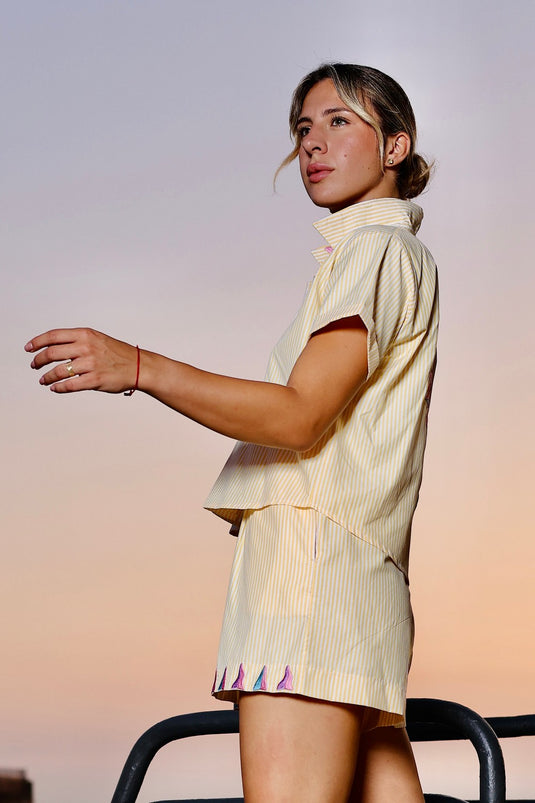 Let The Sunshine In Short Set (Long Shirt)