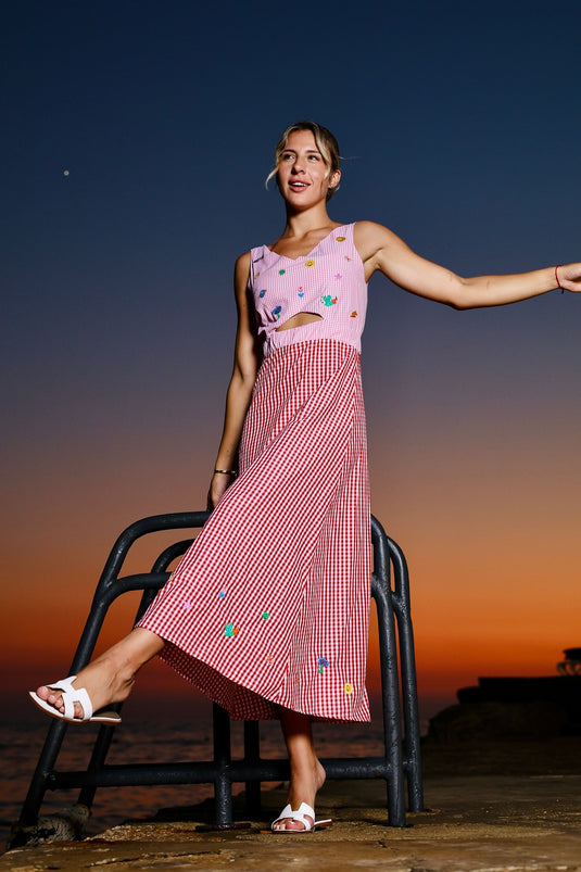 Tattoo Gingham Dress
