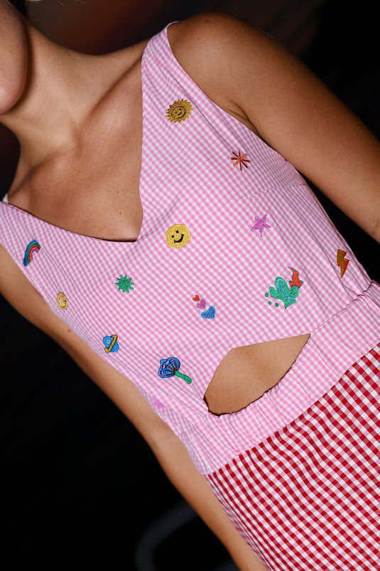 Tattoo Gingham Dress