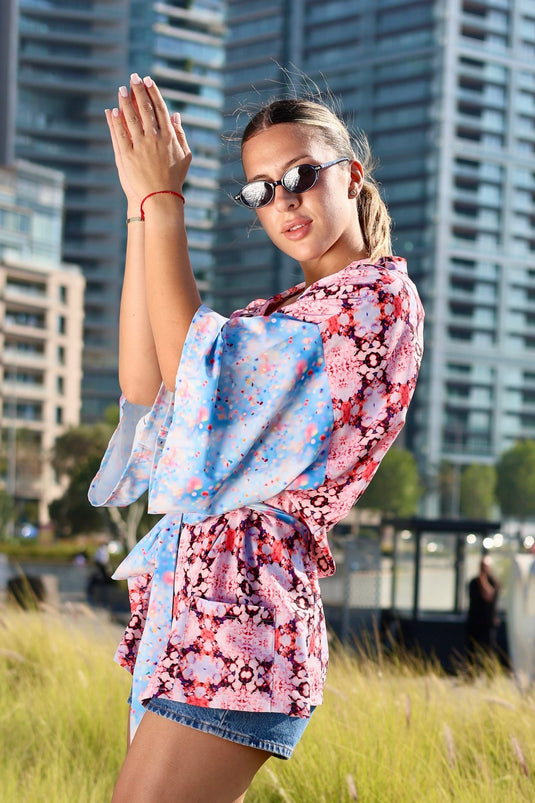 Kaleidoscope & Confetties Short Kimono