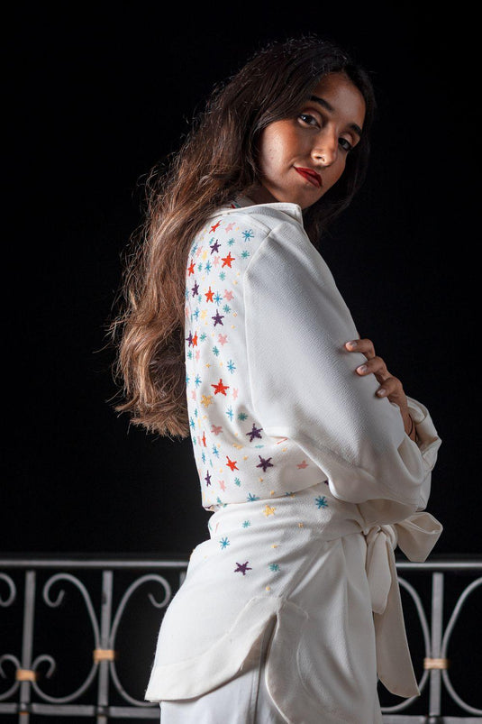 Cross stitch Wrap Jacket