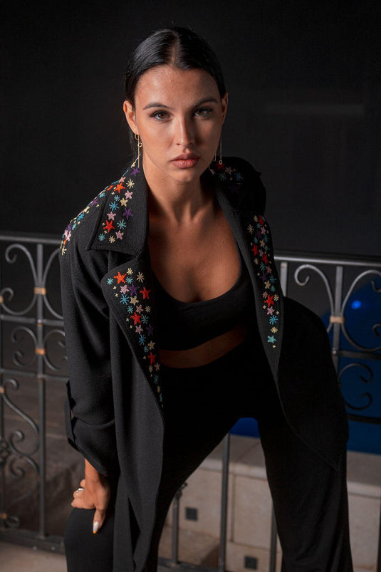 Cross stitch Wrap Jacket