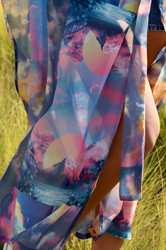 Sky Long Kimono