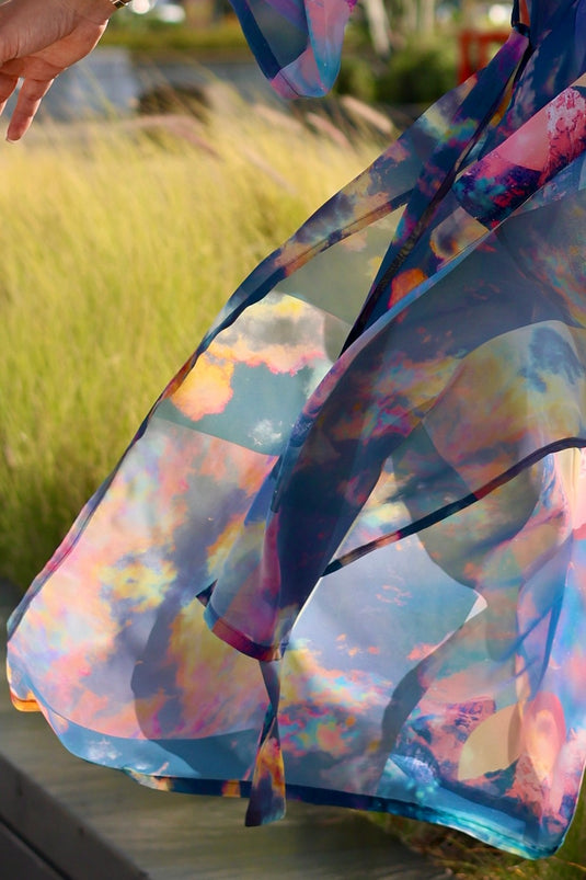 Sky Long Kimono