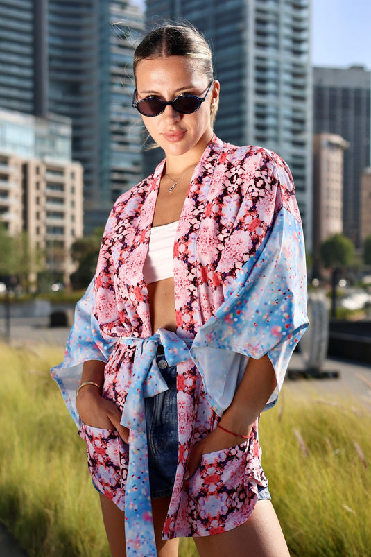 Kaleidoscope & Confetties Short Kimono