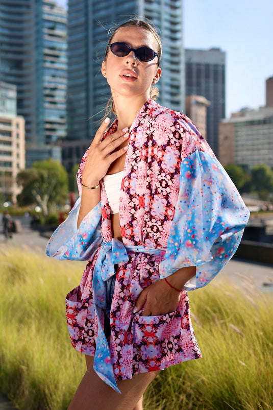 Kaleidoscope & Confetties Short Kimono