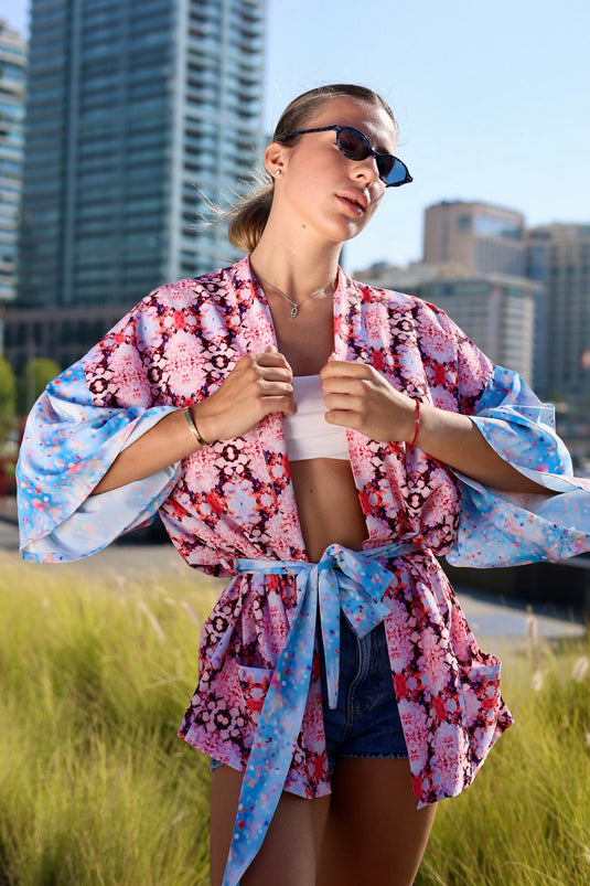 Kaleidoscope & Confetties Short Kimono