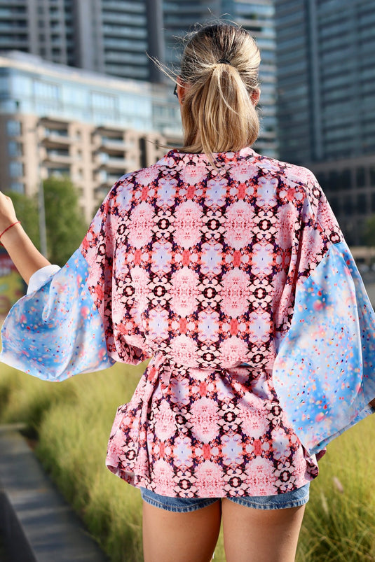 Kaleidoscope & Confetties Short Kimono