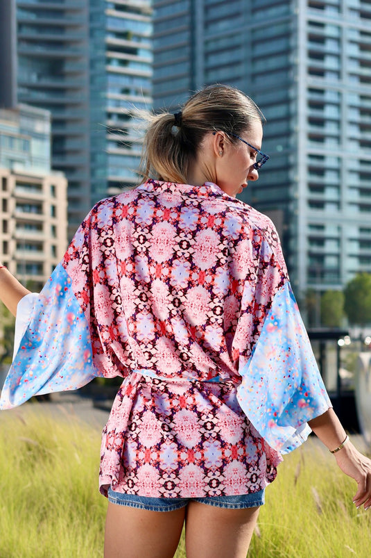 Kaleidoscope & Confetties Short Kimono