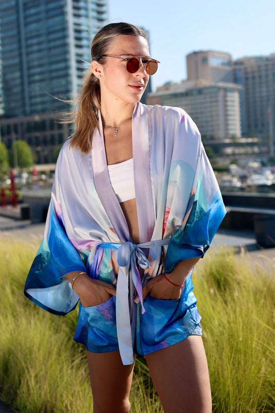 Moonflower Short Kimono