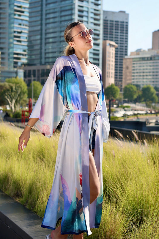 Moonflower Long Kimono