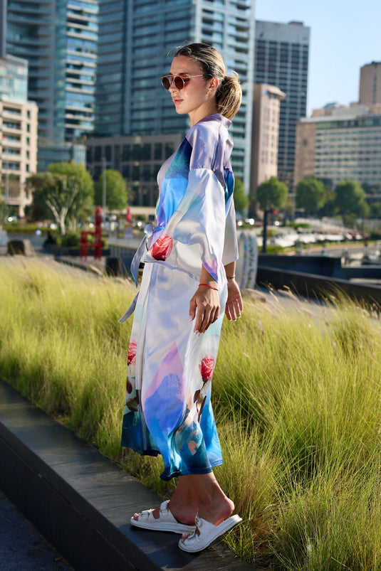Moonflower Long Kimono