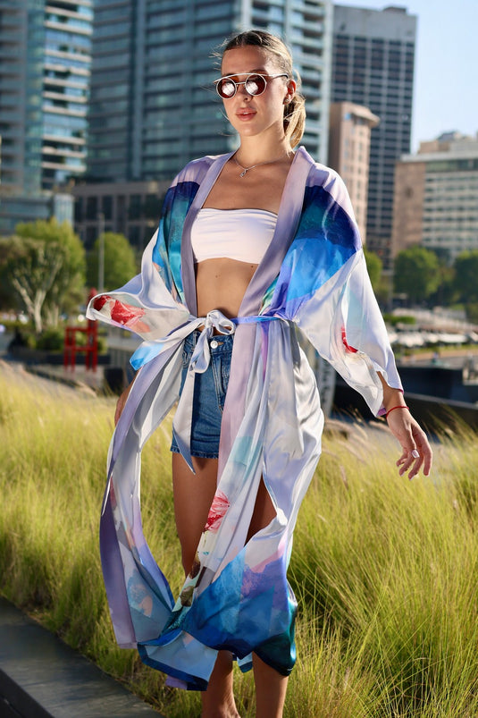 Moonflower Long Kimono