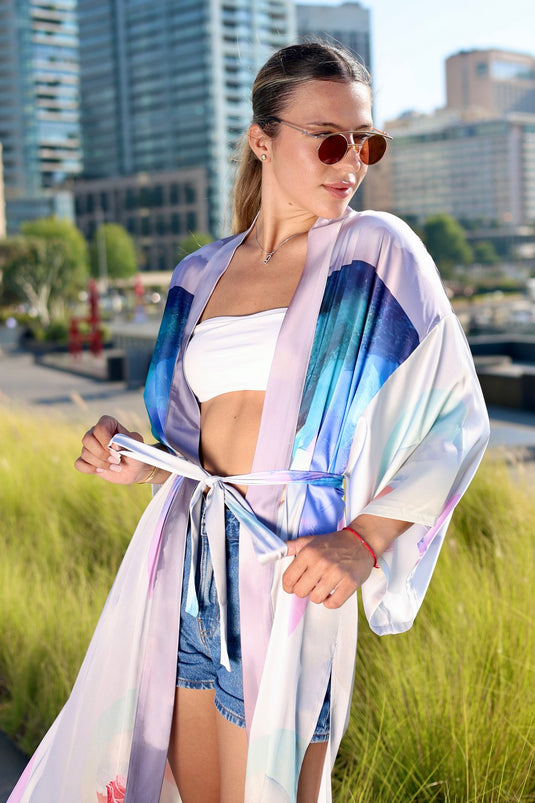Moonflower Long Kimono