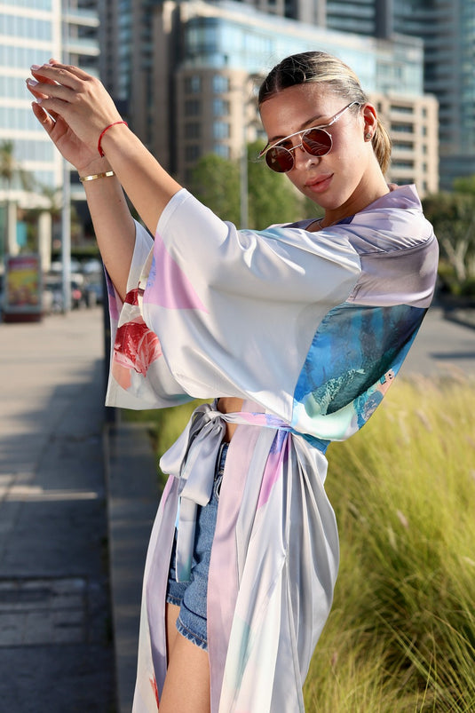 Moonflower Long Kimono
