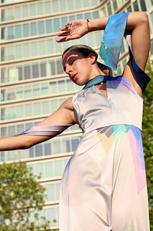 MOONFLOWER HALTER DRESS