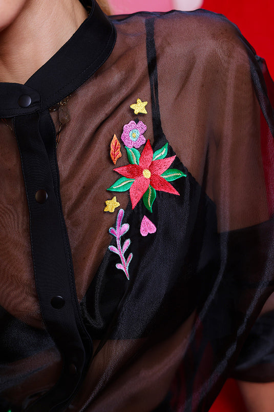 Peace and Love Sheer Bomber