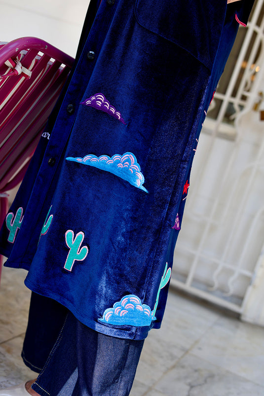 Saturn Portal Velvet Dress