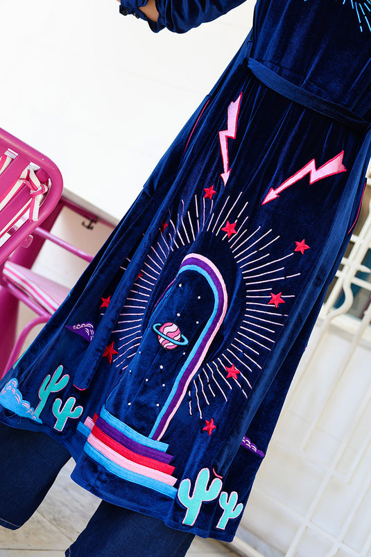 Saturn Portal Velvet Dress