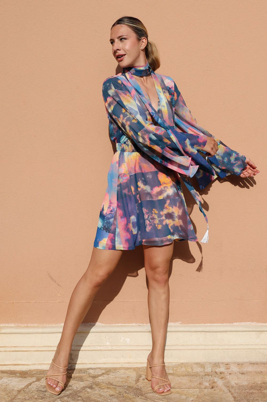 Kimono Dress Sky