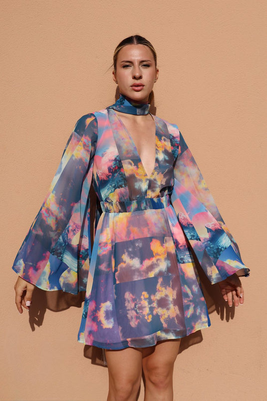 Kimono Dress Sky