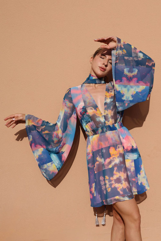 Kimono Dress Sky