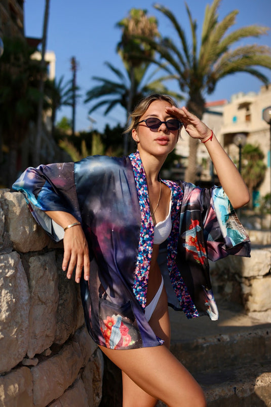 Alien Bloom  Short Kimono