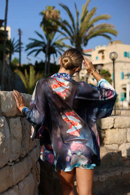 Alien Bloom  Short Kimono