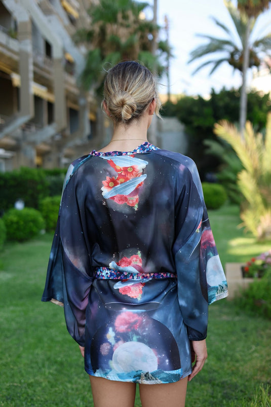 Alien Bloom  Short Kimono