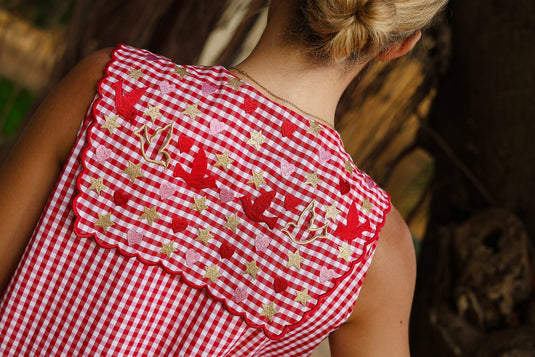 Lovebird In The Sky Set (Red Gingham)