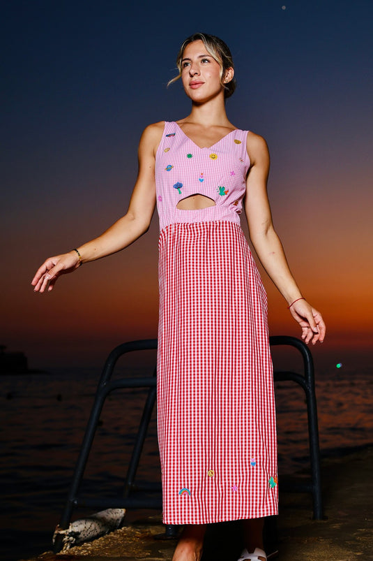 Tattoo Gingham Dress